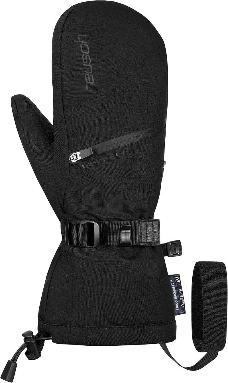 Reusch Damen Fäustlinge Demi R-tex Xt Mitten Extra Warm, Wasserdicht, Atmungsaktiv 6.5 Schwarz, 6.5