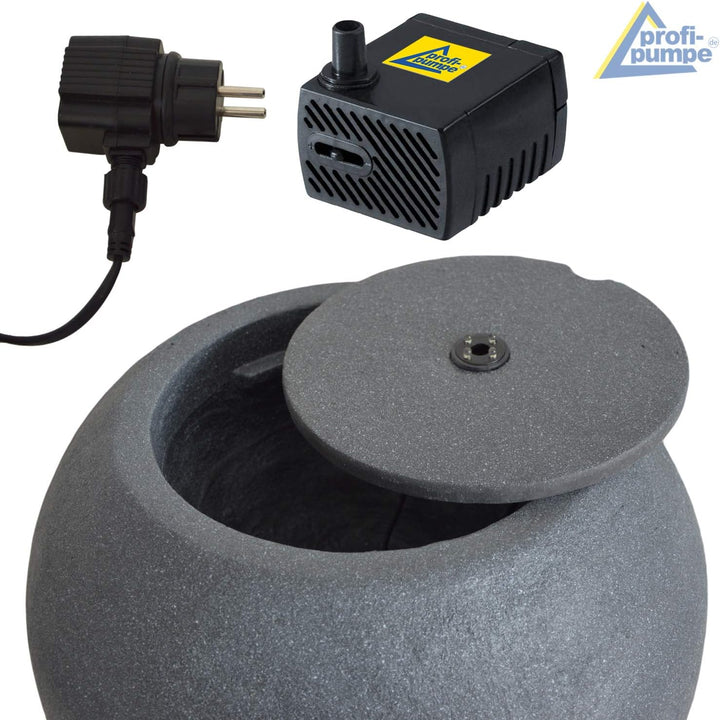 Gartenbrunnen Brunnen Zierbrunnen Zimmerbrunnen Brunnen mit LED-Licht 230V Wasserfall Wasserspiel fü