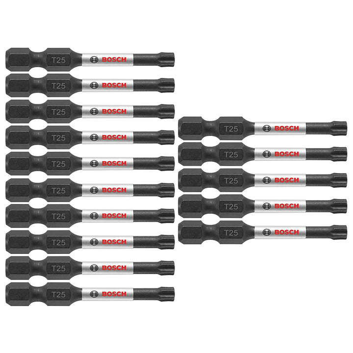 BOSCH ITT25215 15er Pack 5,1 cm Torx #25 schlagfeste Schraubendreher-Bits Impact Torx #25 2 In., Imp