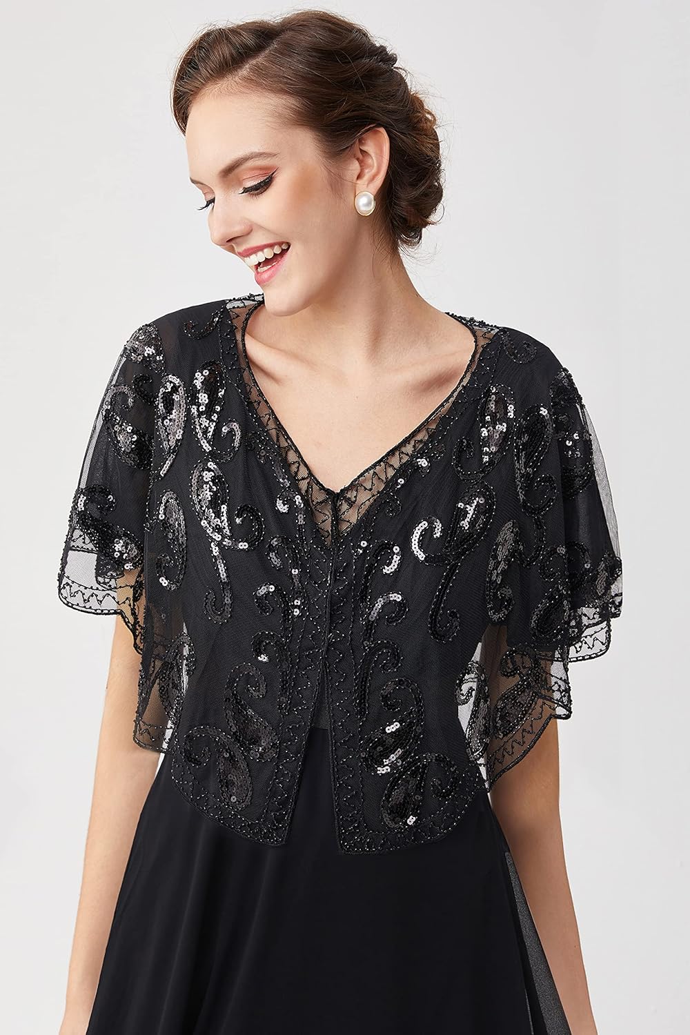 BABEYOND 1920er Jahre Retro Schal Umschlagtücher für Abendkleider Stola für Hochzeit Party Gatsby Ko