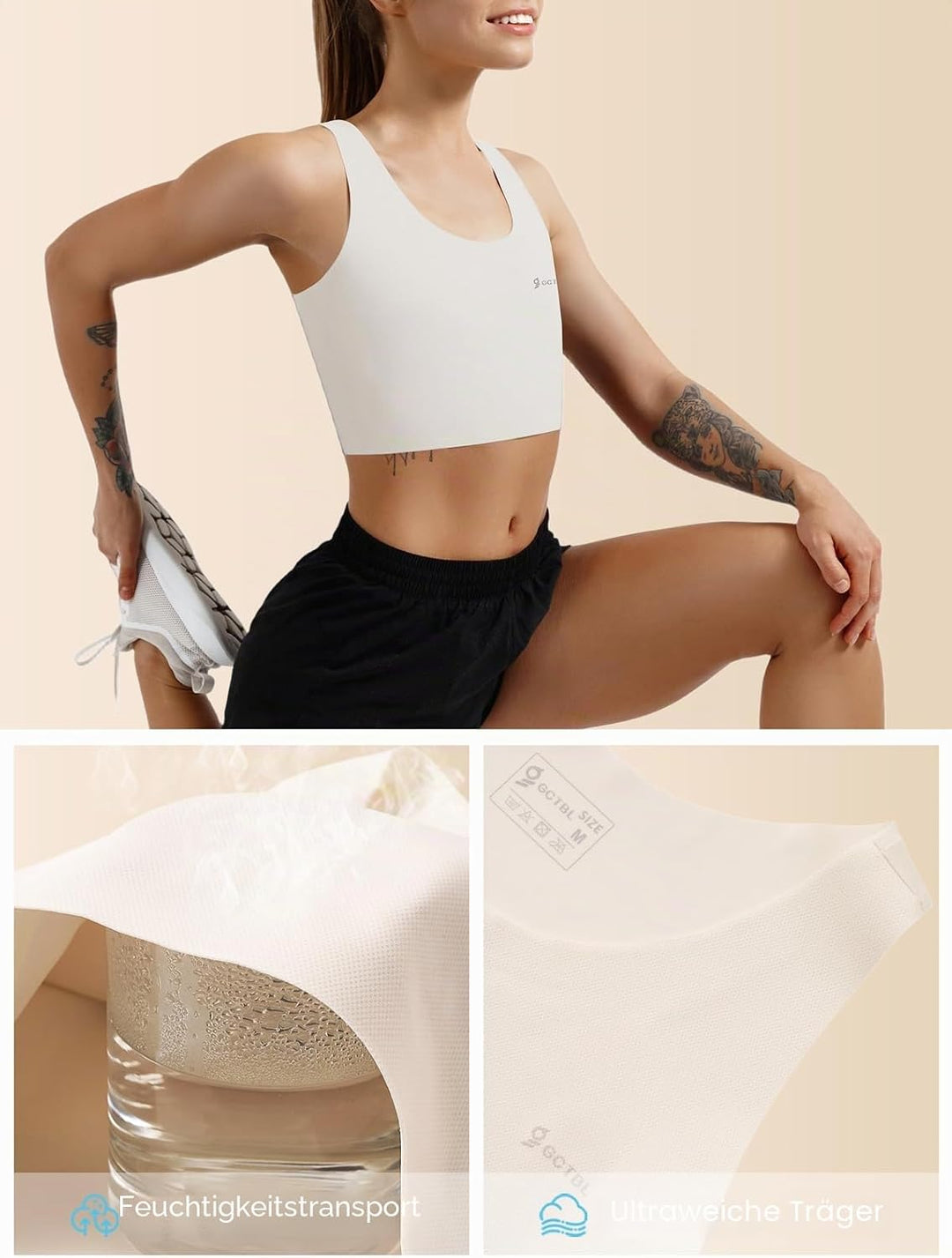 Trans Binder Transgender FTM Brust Binder für Damen Atmungsaktive Halb Kompression BH Weiss 3XL, Wei