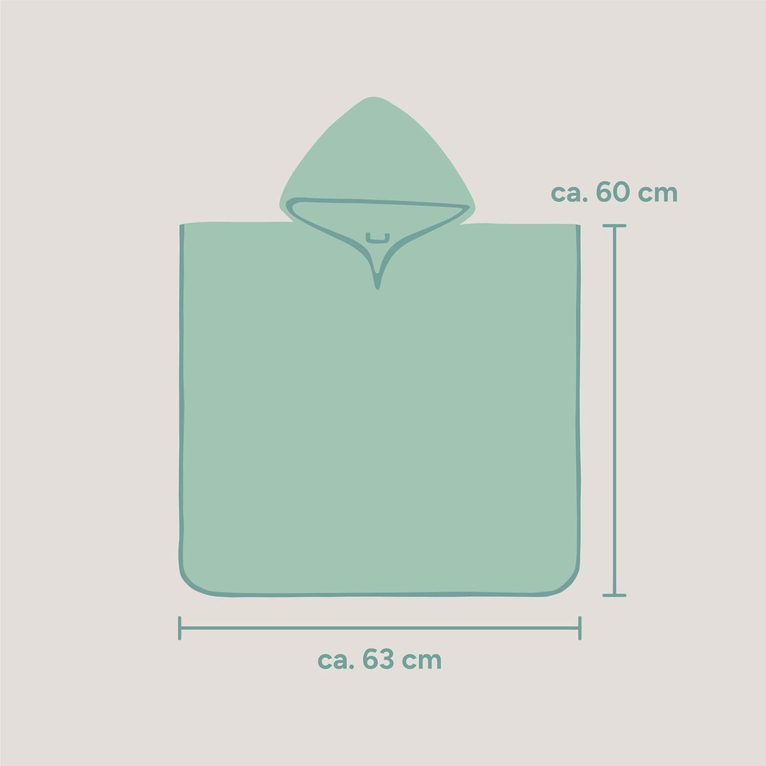 Ehrenkind® Bio-Baumwoll Badeponcho Kinder 1-5 Jahre | OEKO TEX | Sanft, Saugstark & Kuschelig | Bade