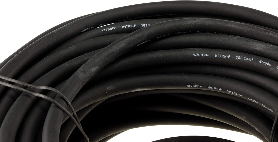 ChiliTec CEE Verlängerungskabel 25 Meter Stecker auf Winkelkupplung | 90° IP44, H07RN-F 3G2,5, 230V