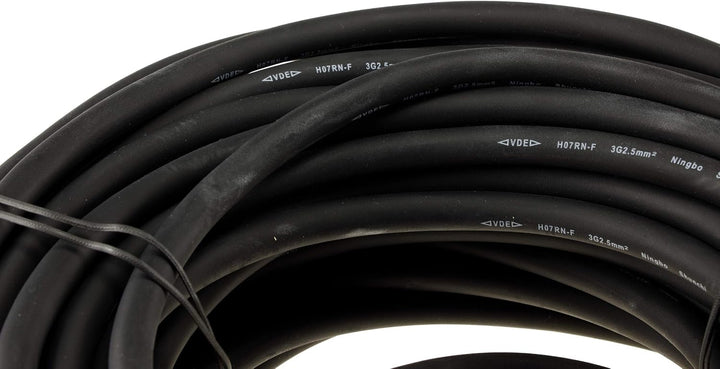 ChiliTec CEE Verlängerungskabel 25 Meter Stecker auf Winkelkupplung | 90° IP44, H07RN-F 3G2,5, 230V