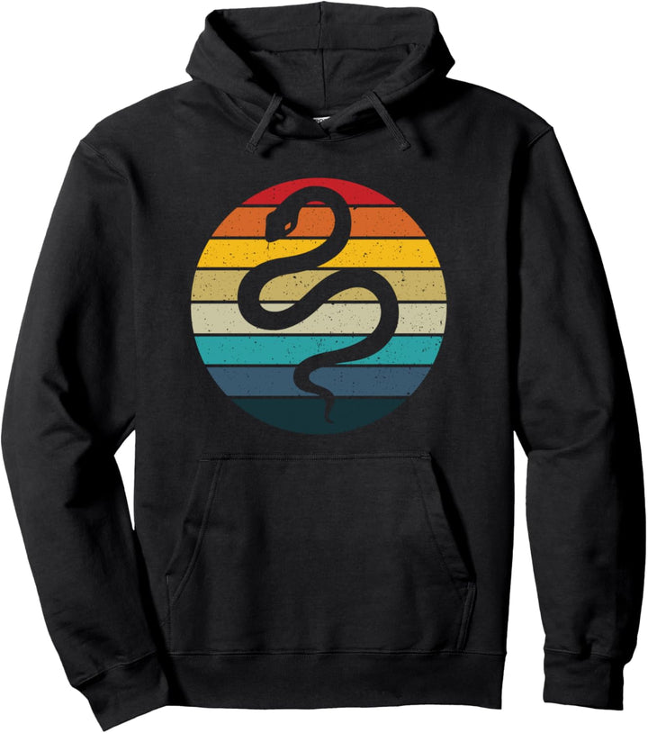 Snake retro sunset cool herping gift for snake lovers Pullover Hoodie