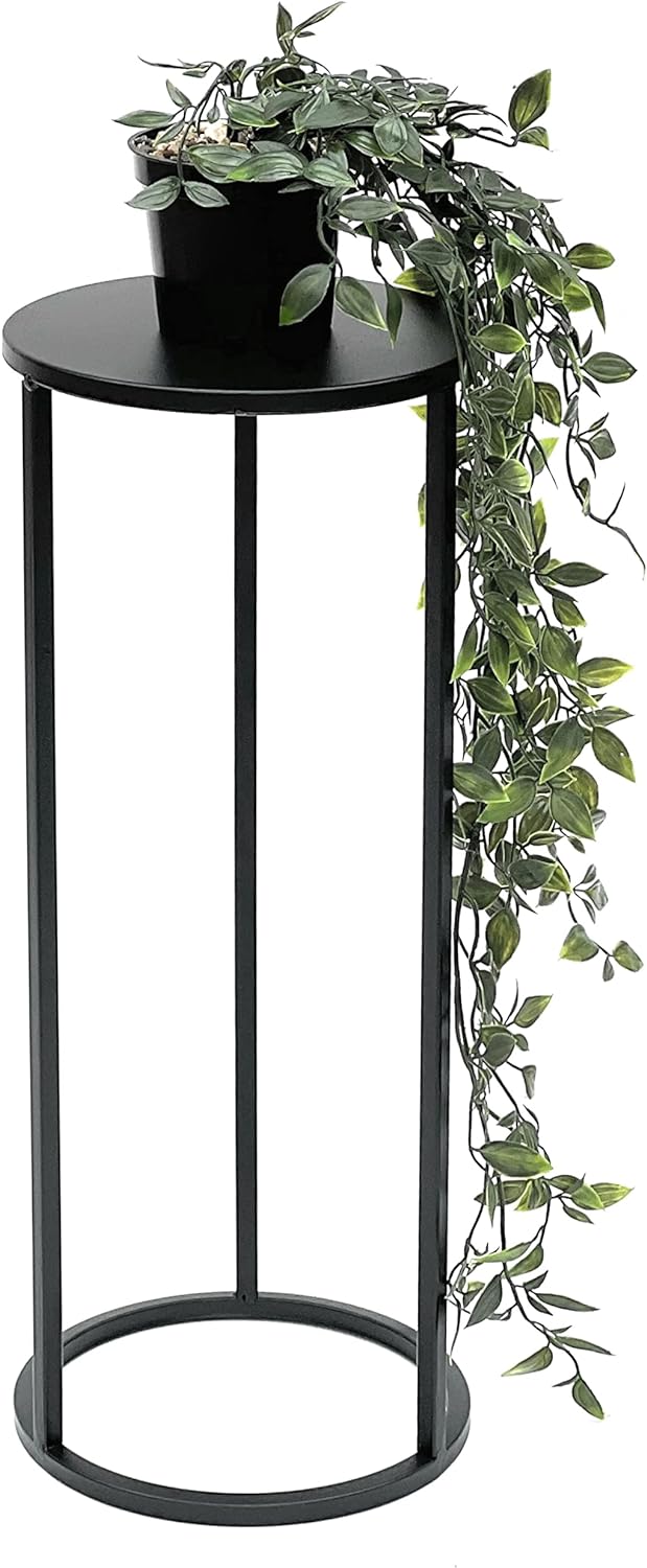 DanDiBo Blumenhocker Metall Schwarz Rund 50-70 cm Blumenständer Beistelltisch 96316 Blumensäule Mode