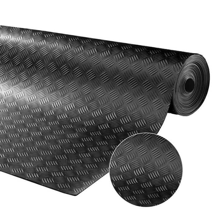 uyoyous Gummimatte Meterware Riffelblechmatte 500 x 100 cm Bodenmatte Schutzmatte 3mm stark Riffelbl