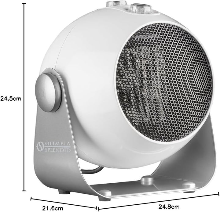 Olimpia Splendid 99447 Caldodesign Keramik Heizlüfter 1800 W, 50 m³, Weiss, Weiss