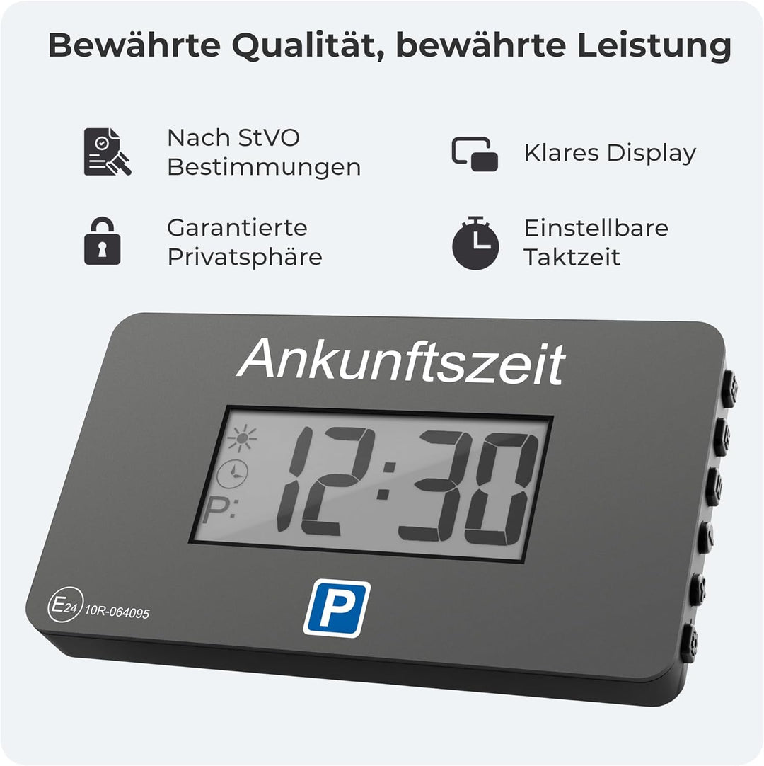 Parkwächter V1 automatische Parkscheibe gemäss der Strassenverkehrsordnung, Digitale Parkscheibe für