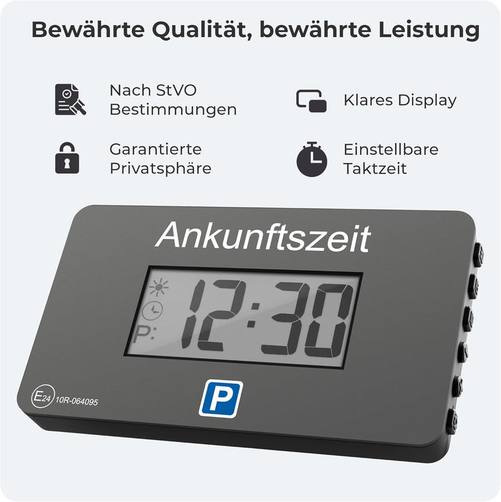 Parkwächter V1 automatische Parkscheibe gemäss der Strassenverkehrsordnung, Digitale Parkscheibe für