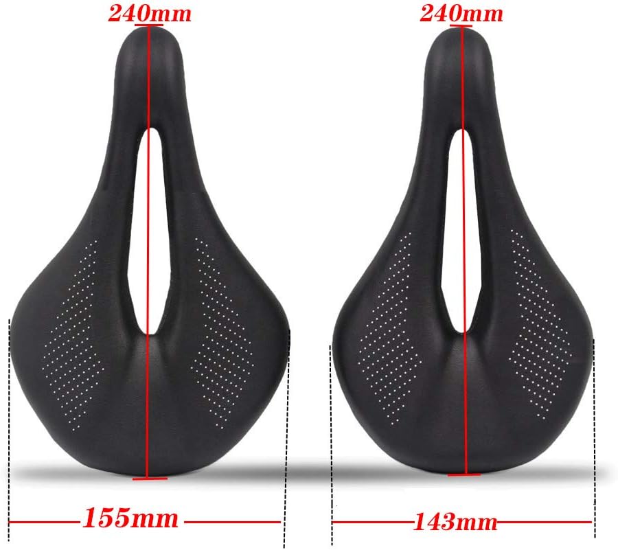 QIKU Fahrradsattel aus Carbonfaser, MTB-Sattel, Rennradsattel, hohles Design, super leicht, 110 g 24