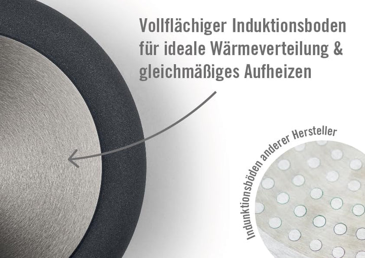 Woll Eco Logic QXR Topf, Ø 20 cm, 12 cm hoch, 3 Liter, mit 2 Seitengriffen - Geeignet für alle Herda