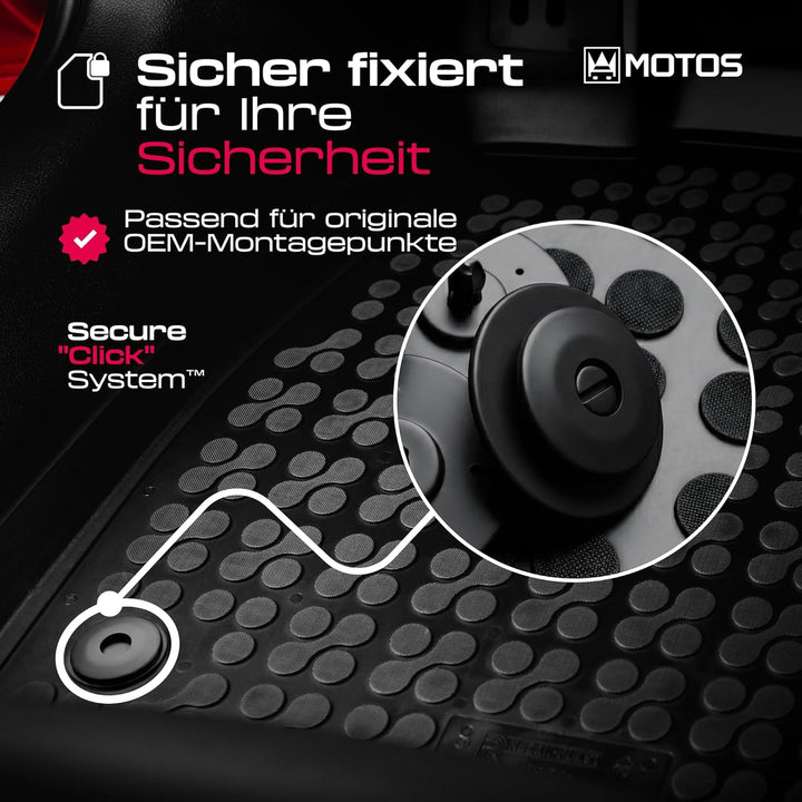 M MOTOS Gummimatten Auto Fussmatte passt für Ford Grand C-Max 2010-2019 Verbessern Sie Ihren Reiseko