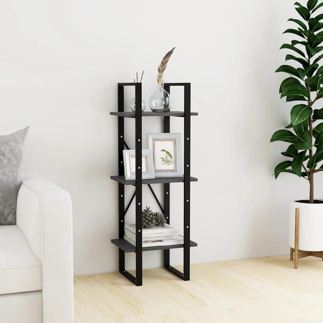 Tidyard Bücherregal 3 Fächer Bücherschrank Standregal Aufbewahrungsregal Buchregal Büroregal Aktenre