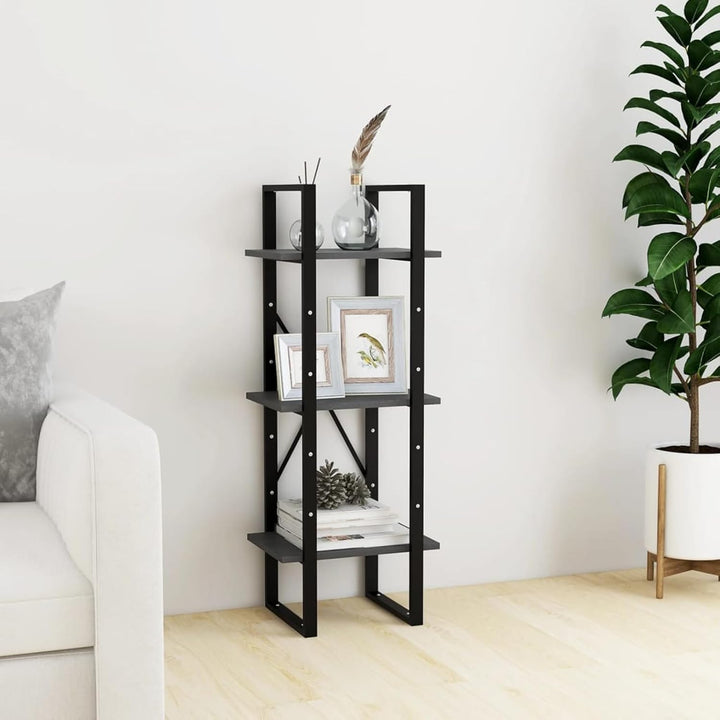 Tidyard Bücherregal 3 Fächer Bücherschrank Standregal Aufbewahrungsregal Buchregal Büroregal Aktenre