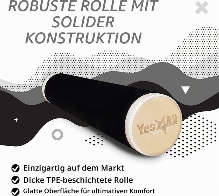 Yes4All Indoorboard aus Holz, Surf Balance Board mit glatter Oberfläche und Rolle für alle Trainings