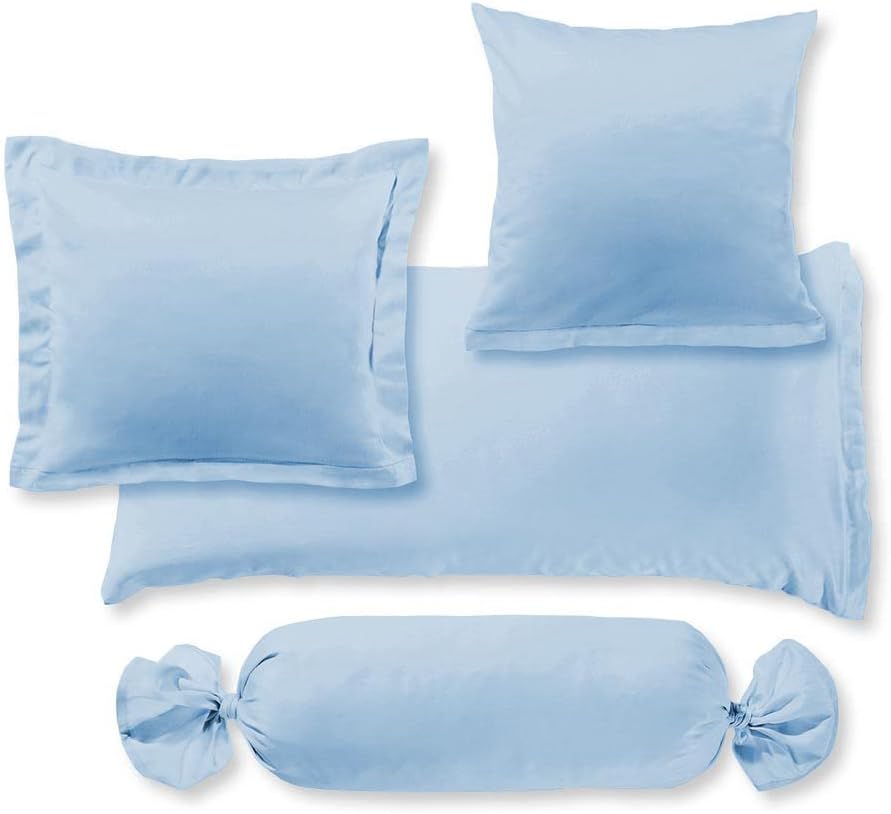 sleepling Satin Kissenbezug, Kissenhülle Seitenschläferkissen aus 100% seidig weicher Baumwolle, Bez