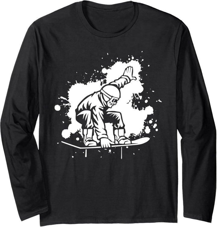 Snowboard Snowboard Snowboard Hobby Langarmshirt