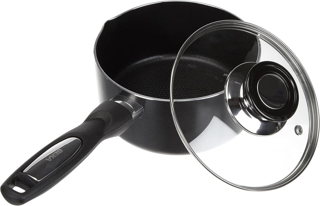 Beka 13076174 Stielkasserolle antihaft mit Glasdeckel 16 cm Pro Induc