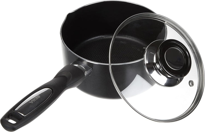 Beka 13076174 Stielkasserolle antihaft mit Glasdeckel 16 cm Pro Induc