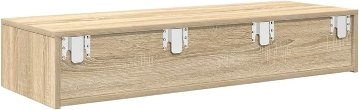 vidaXL Wandregal Mit Schubladen Sonoma-Eiche 100x36x19cm Holzwerkstoff, Wandschrank, Schweberegal, W
