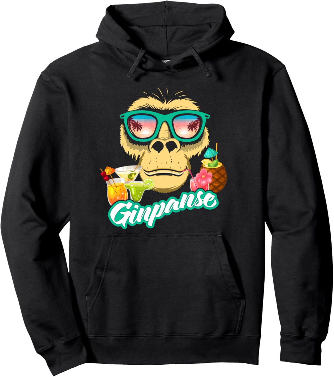 Ginpanse I Affe und Gin - Lustiges Geschenk Pullover Hoodie