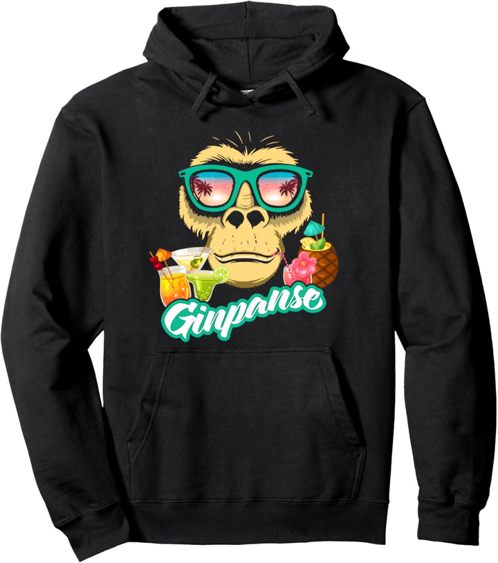 Ginpanse I Affe und Gin - Lustiges Geschenk Pullover Hoodie