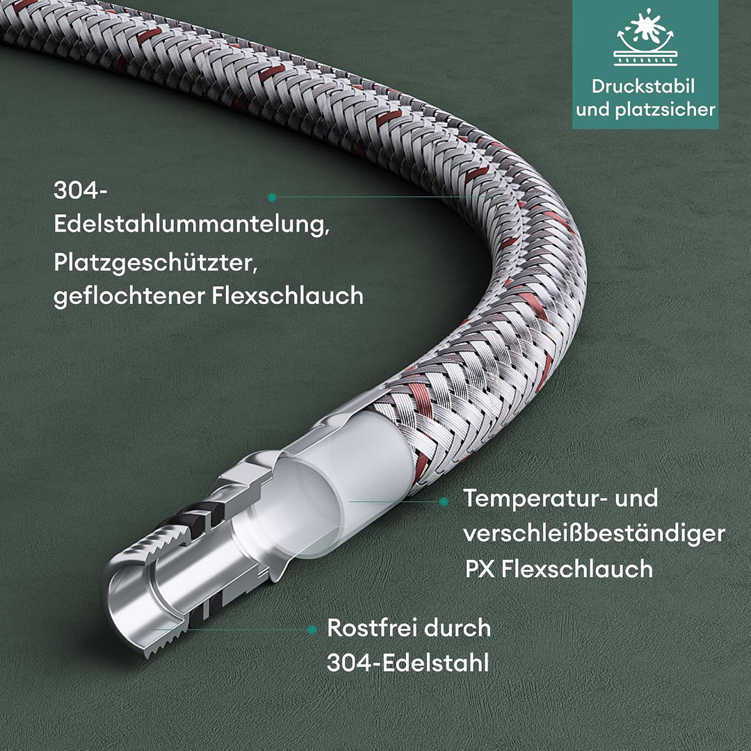 Mai &amp; Mai Wasserhahn Bad 20,9cm hoch, Waschtischarmatur Silber Wao-1190 | Silber 20,9cm, Wao-1190 |