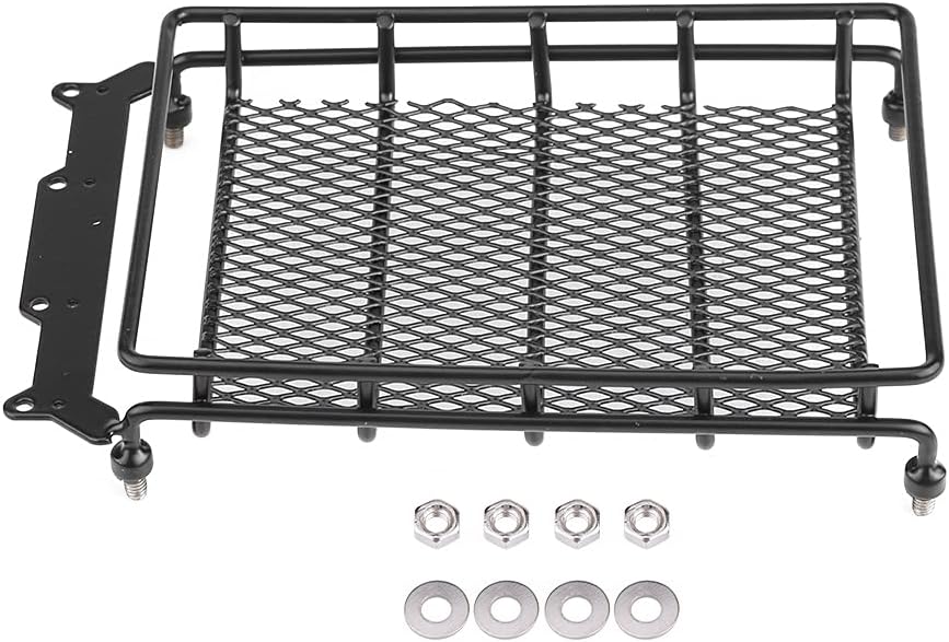 Dachträgerkorb, Dachgepäckträger Schwarz für SCX10 1/10 1/8 RC Car für CC01 / CR01 / D90 RC Crawler