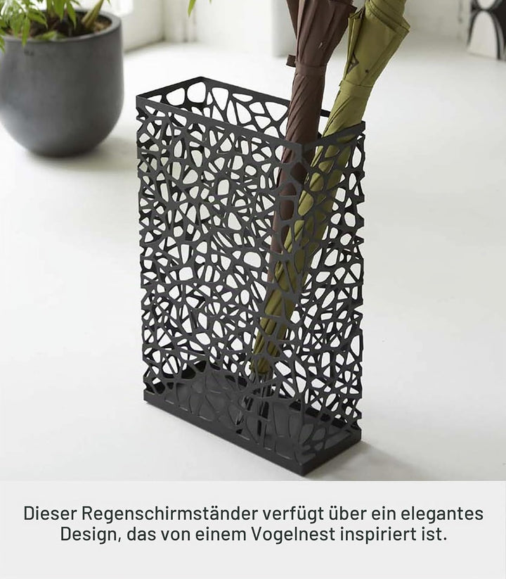 YAMAZAKII Schirmständer, Stahl, Schwarz, L, Schwarz