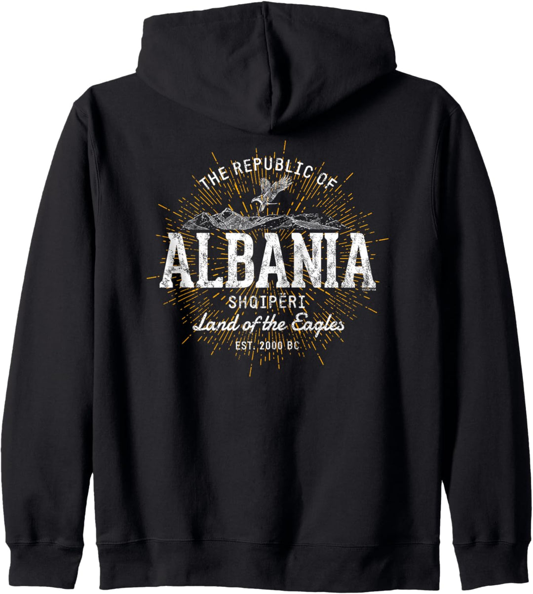 Albanien Vintage Stil Retro Albanien Kapuzenjacke