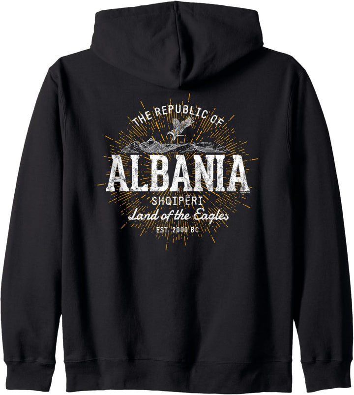 Albanien Vintage Stil Retro Albanien Kapuzenjacke