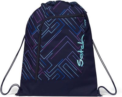 satch Pack Schulrucksack Set 3tlg. mit Schlamperbox und Sportbeutel Purple Laser, Purple Laser