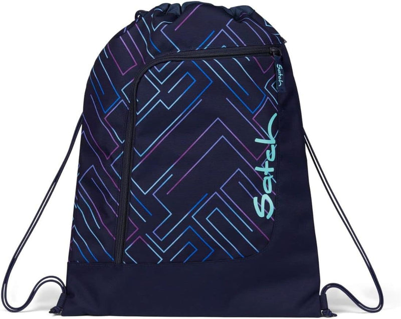 satch Pack Schulrucksack Set 3tlg. mit Schlamperbox und Sportbeutel Purple Laser, Purple Laser