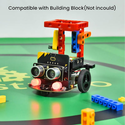 KEYESTUDIO BBC Microbit V2.2 Starter Kit, Micro bit Car Kit, Elektronisches STEM Programmier Kit, Ge