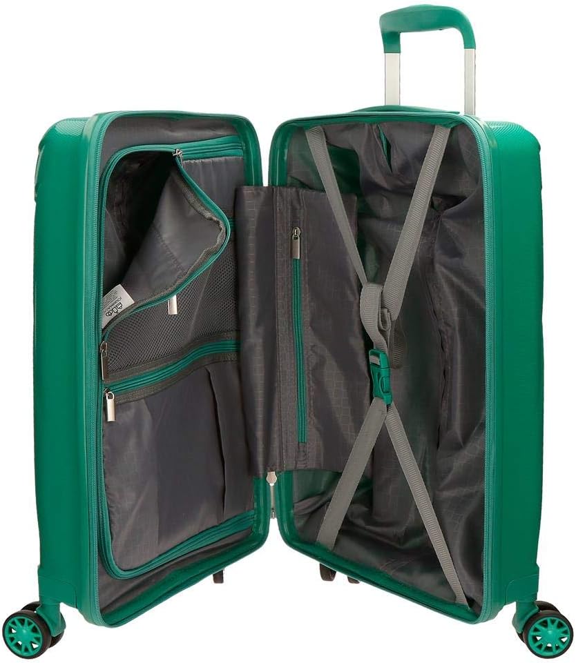 Movom Fuji Kabinenkoffer Grün 39x55x20 cms Hartschalen Polypropylen TSA-Schloss 37L 2,7Kgs 4 Doppelr