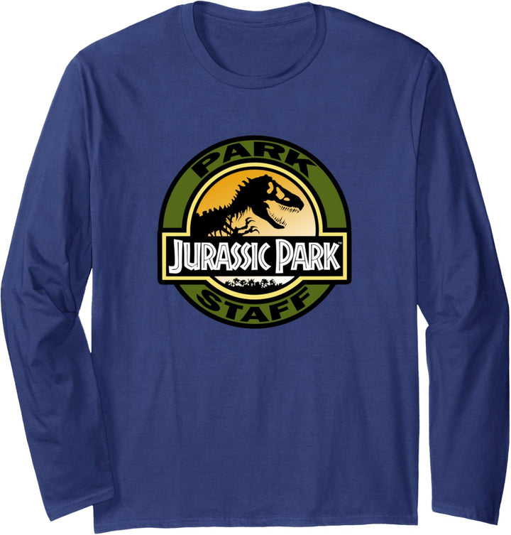 Jurassic Park Classic Park Staff Logo Langarmshirt