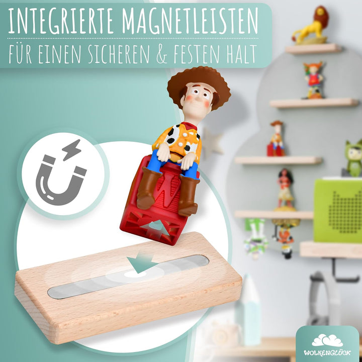 Tonie Regal (Wolke) zur Aufbewahrung der Tonie Box und bis zu 33 Tonies Hörfiguren - Magnetisches To