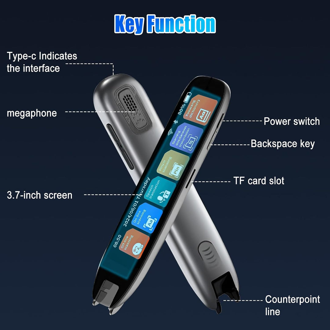 Scan Übersetzer Stift Online 142 Sprachen Scan Reader Pen Lesestift mit 3,7 Zoll Touchscreen Echtzei