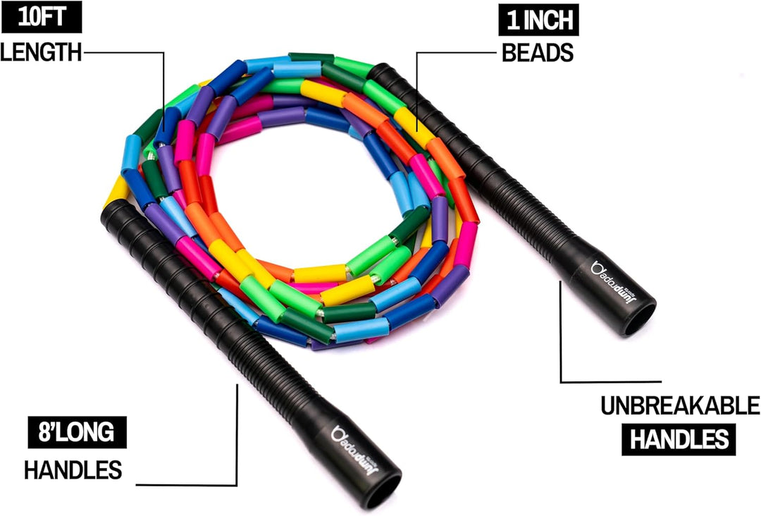Professionelles Rope Skipping Wettkampf Springseil Freestyle Bead - Länge verstellbar (3m Seillänge)