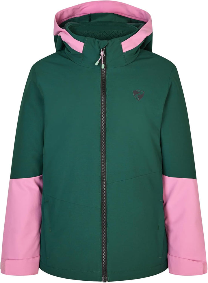 Ziener Unisex Kinder Avak Ski-Jacke, Winterjacke | wasserdicht, winddicht, warm (1er Pack) 104 deep