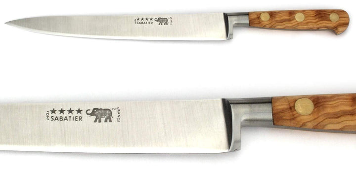 Thiers-Issard Sabatier Filetiermesser Küchenmesser Messer - Klinge 20 cm - Griff Olive Olivenholz -