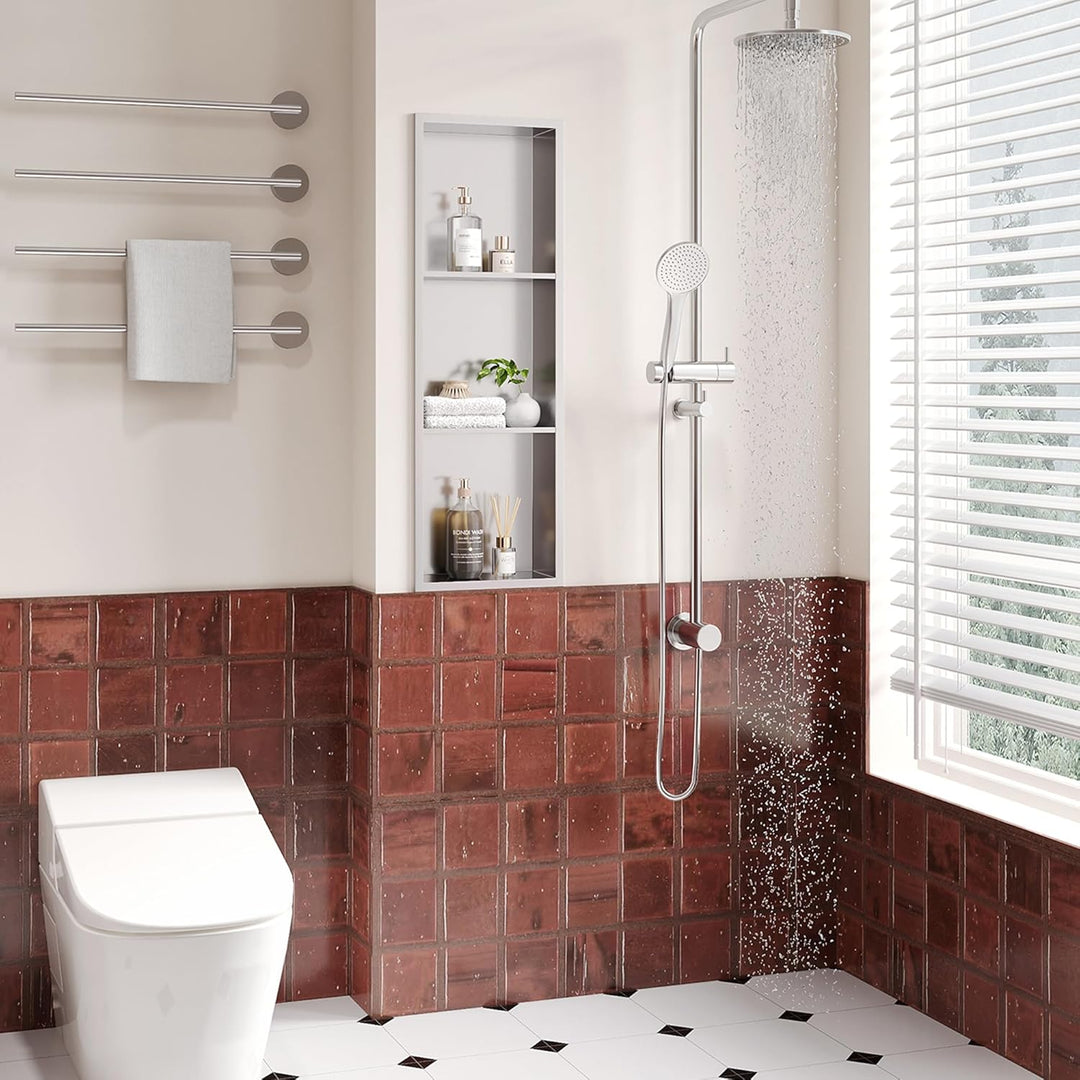 Neodrain Wandnische Dusche Edelstahl Dreifach-Duschnische Wandnische Lagerung für Badezimmer 90x30 c
