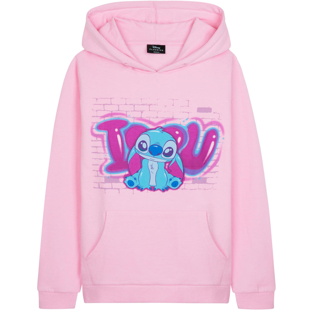 Disney Hoodie für Mädchen, Coole Pullover für Kinder und Jugendliche - Mädchen Geschenke (Rosa Stitc