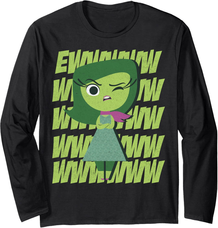 Disney Pixar Inside Out Disgust Eww Text Poster Langarmshirt