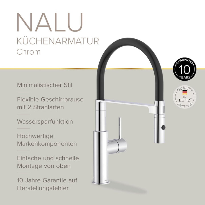 Lenz NALU Küchenarmatur chrom 46070202, Chrom
