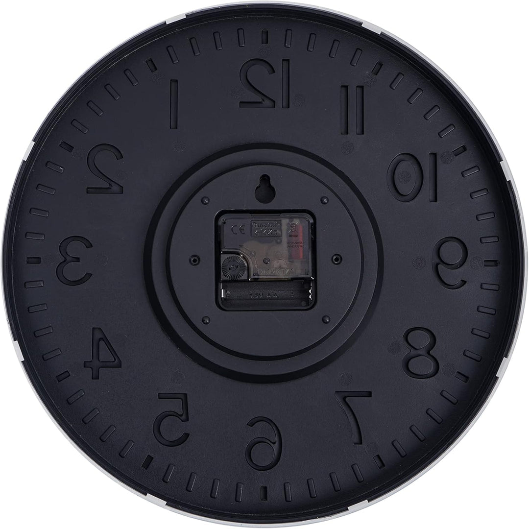 HZDHCLH 30cm Lautlos Wanduhr Schleichende Sekunde mit Arabisch Ziffer ohne Ticken für Dekoration Woh