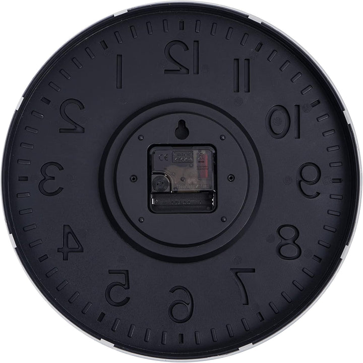 HZDHCLH 30cm Lautlos Wanduhr Schleichende Sekunde mit Arabisch Ziffer ohne Ticken für Dekoration Woh