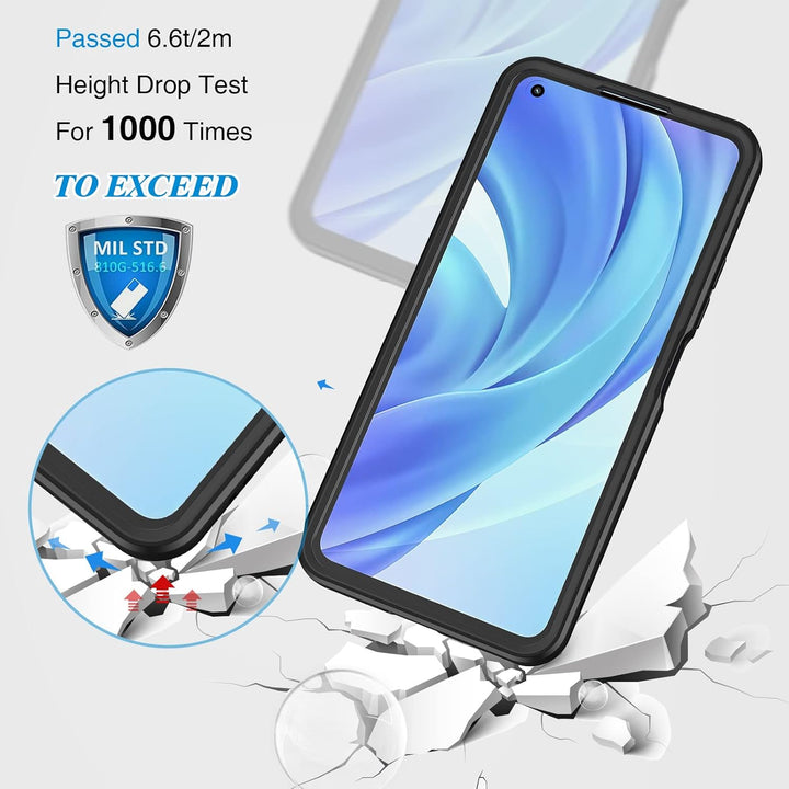 CENHUFO für Xiaomi Mi 11 lite 5G Hülle, 360 Grad Schutzhülle Panzerhülle mit Eingebautem Displayschu