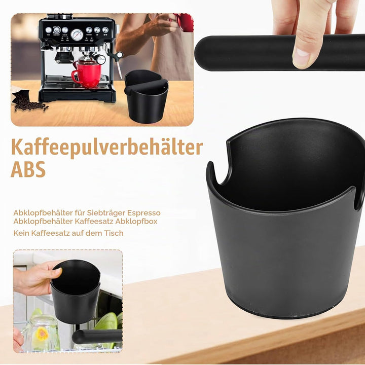 Abklopfbehälter für Siebträger, Kaffeesatz Zbschlagbehälter, Espresso Abklopfbehälter mit Abnehmbar